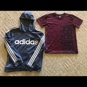 Adidas hoodie and tee